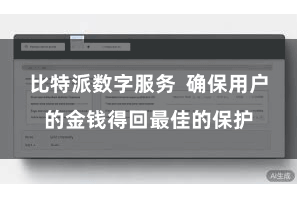 比特派数字服务 确保用户的金钱得回最佳的保护