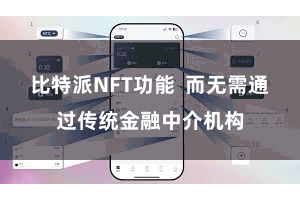 比特派NFT功能  而无需通过传统金融中介机构